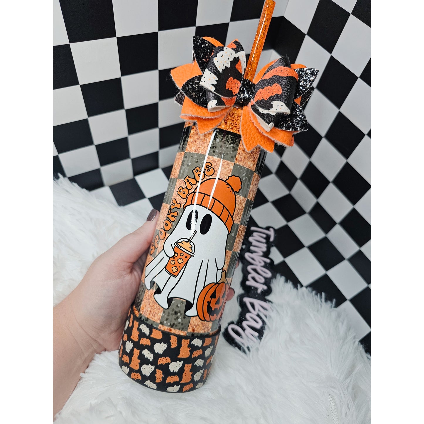 Ghost & Pumkin Tumbler with Accessories