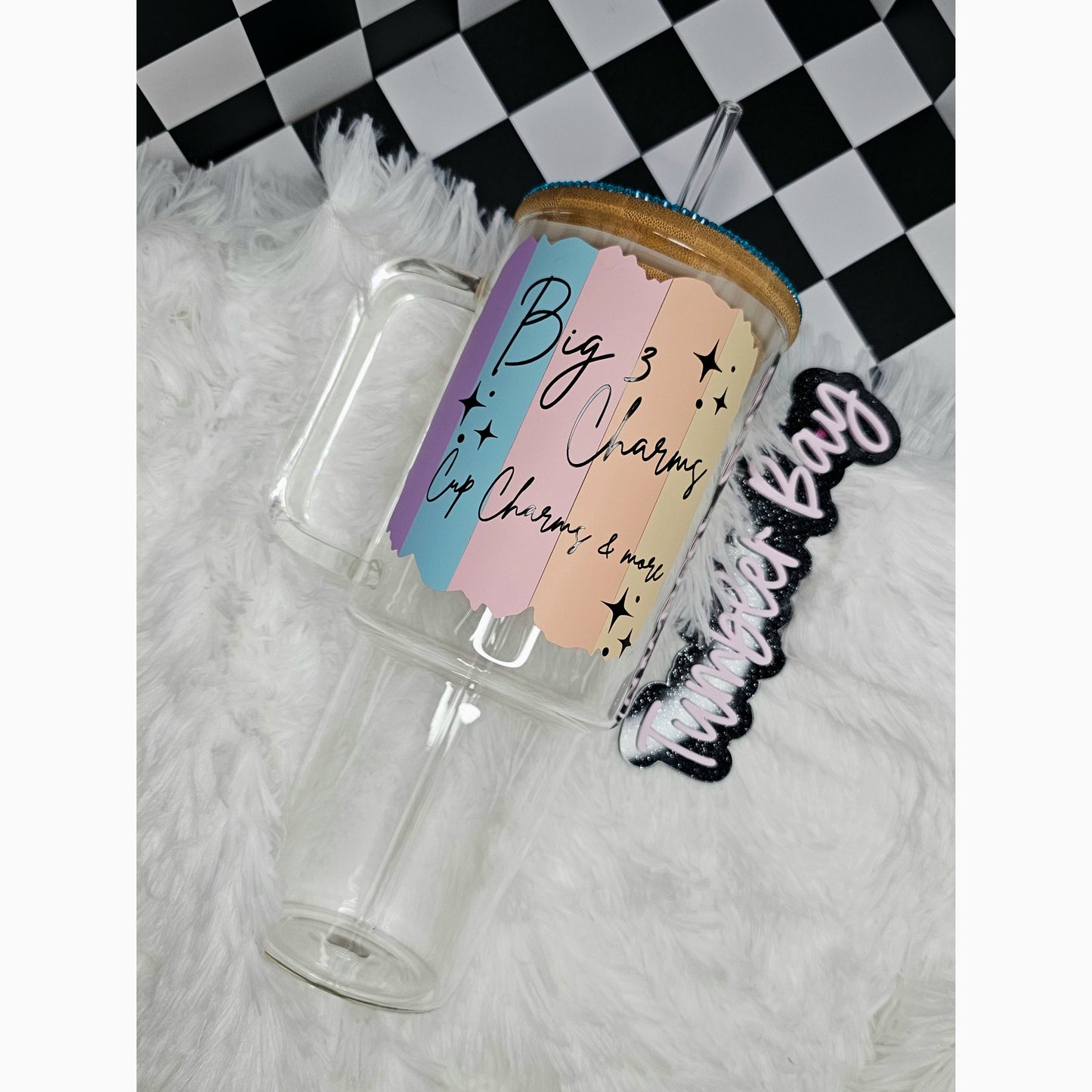 Custom Logo Tumbler with Rhinestone Lid 40oz