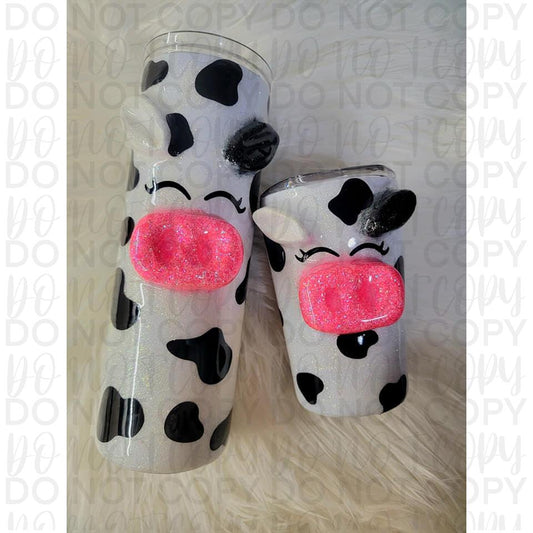 3D Cow Tumbler