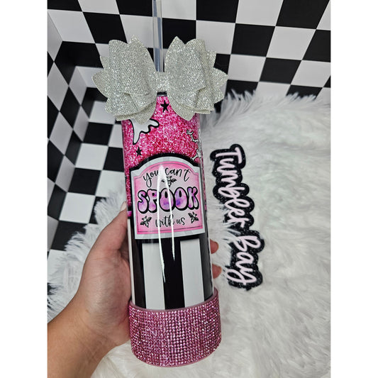 Spook Pink Glitter Tumbler With Accessories