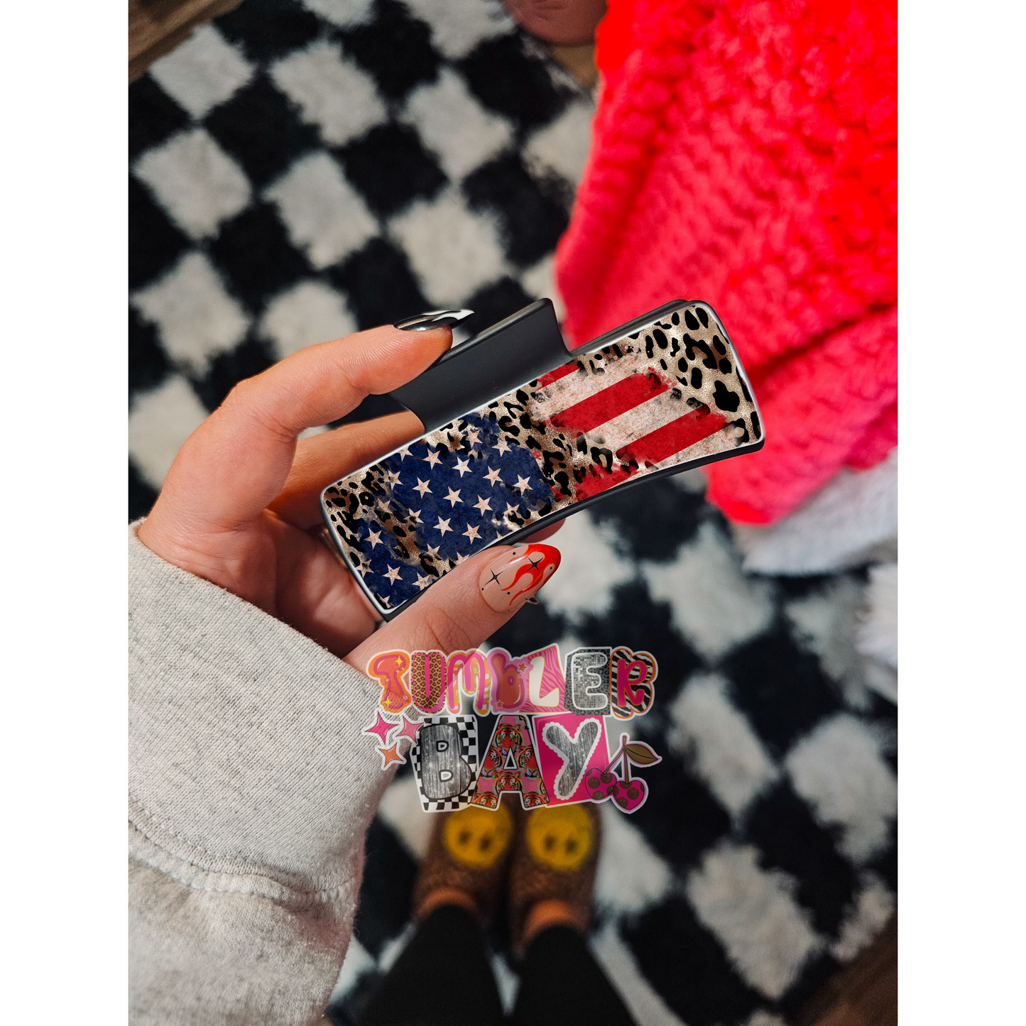 Leopard Print American Flag