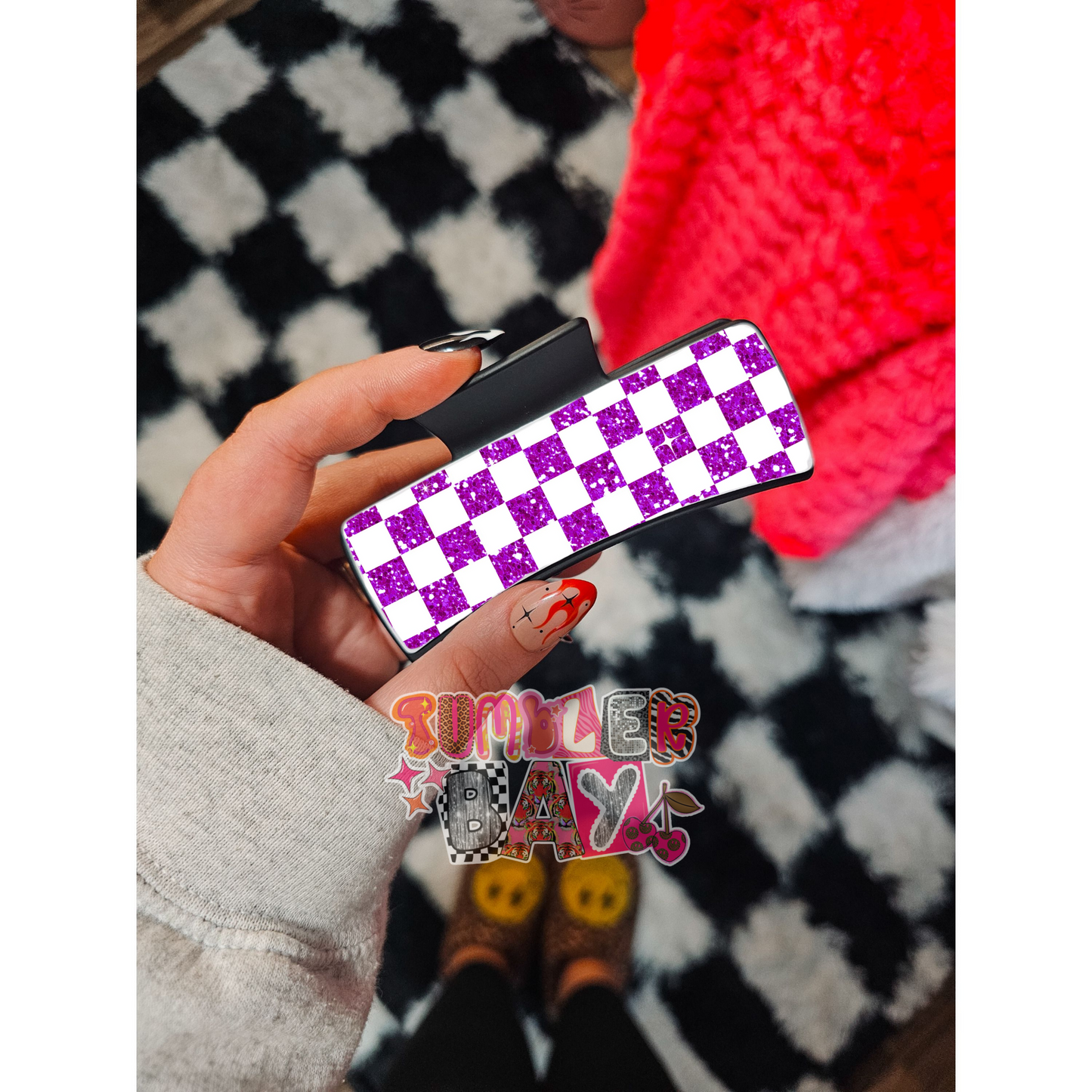 Purple Checkered